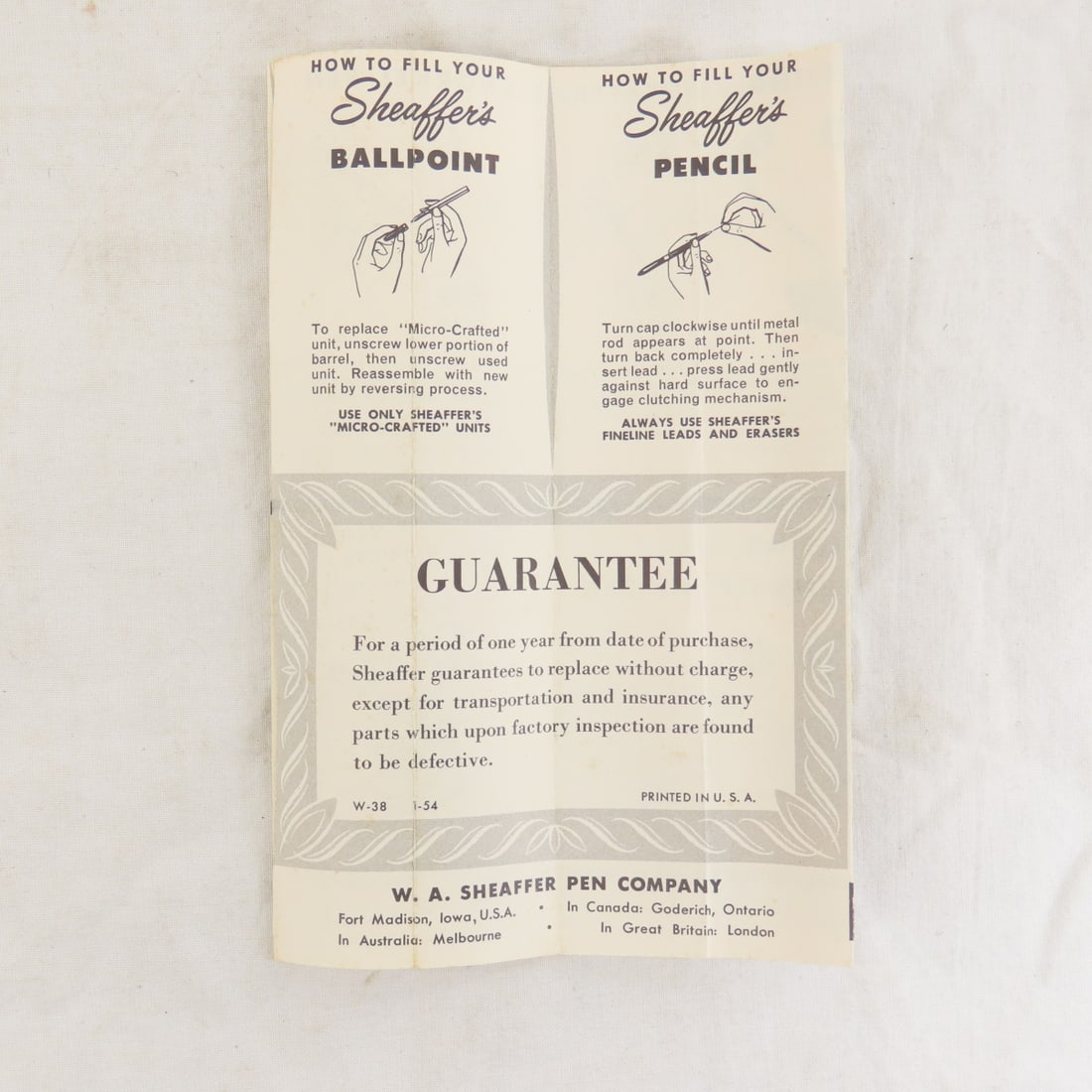 Sheaffer's New Snorkel Pen & Pencil Set- White Dot - 10