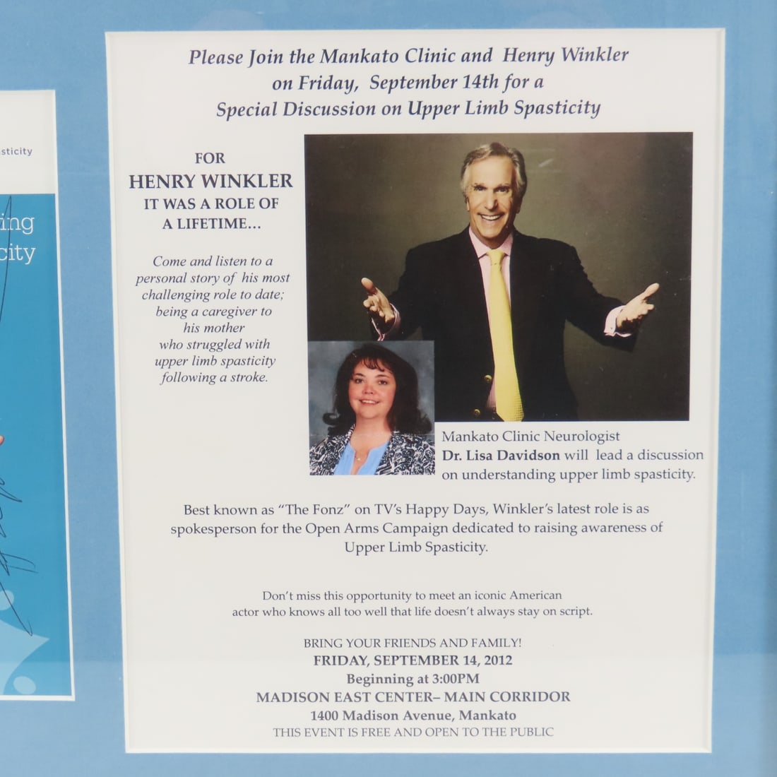 Framed Artwork & Henry Winkler Signed Program - 8