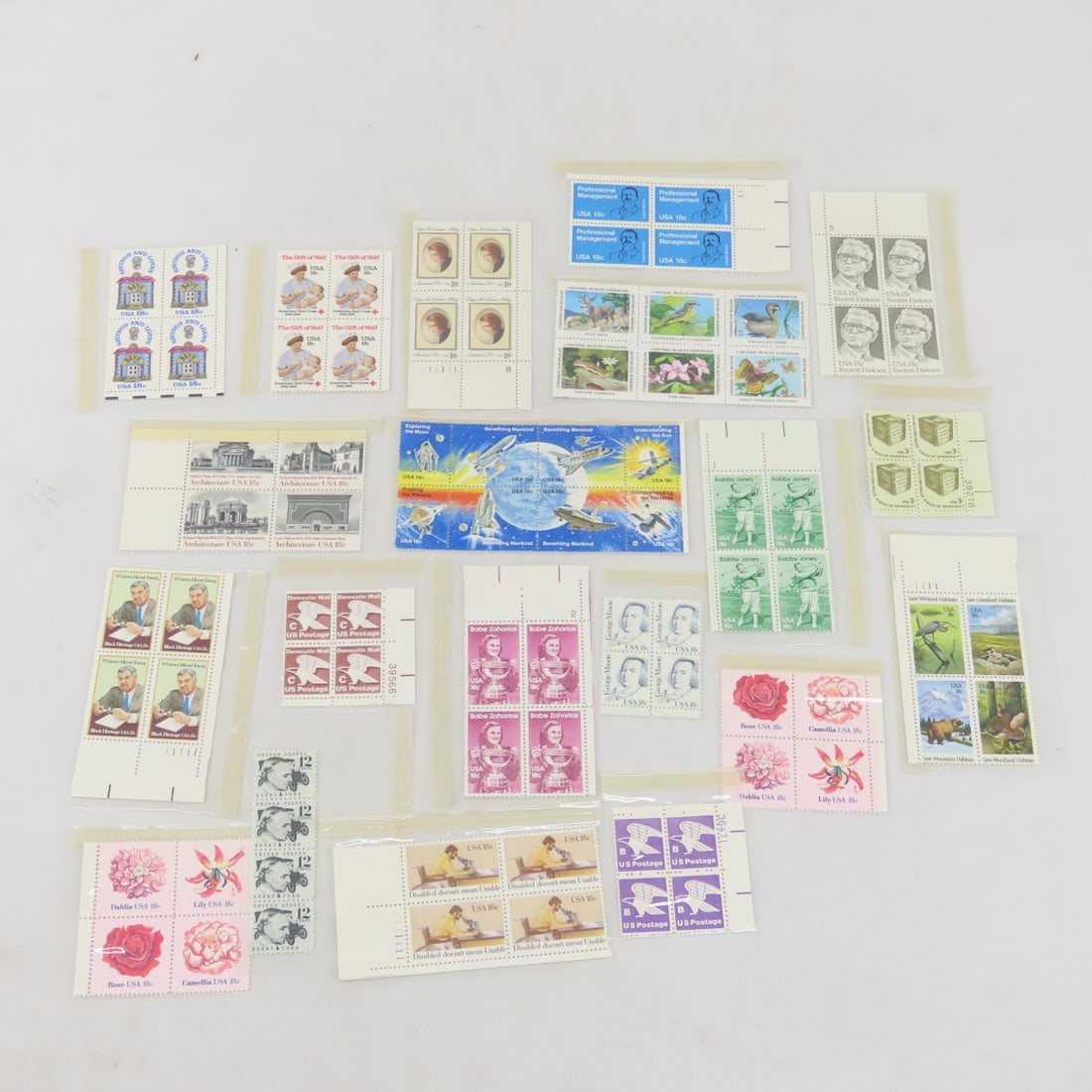 US Mint Stamps, Plate Blocks, Full Sheets - 14