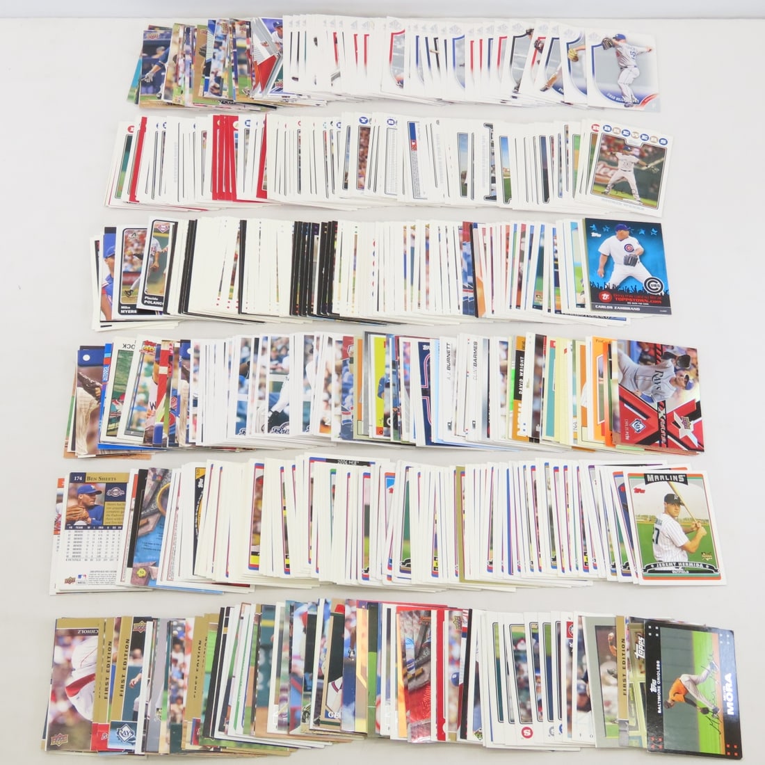 Modern Baseball Cards, Lots of Stars: Modern Baseball Cards, Lots of Stars - LOT SIZE 13X4X3" 7 LB Photos are part of description. (Live Auctioneers only shows a max of 20 photos). Please ask questions and read terms & conditions before