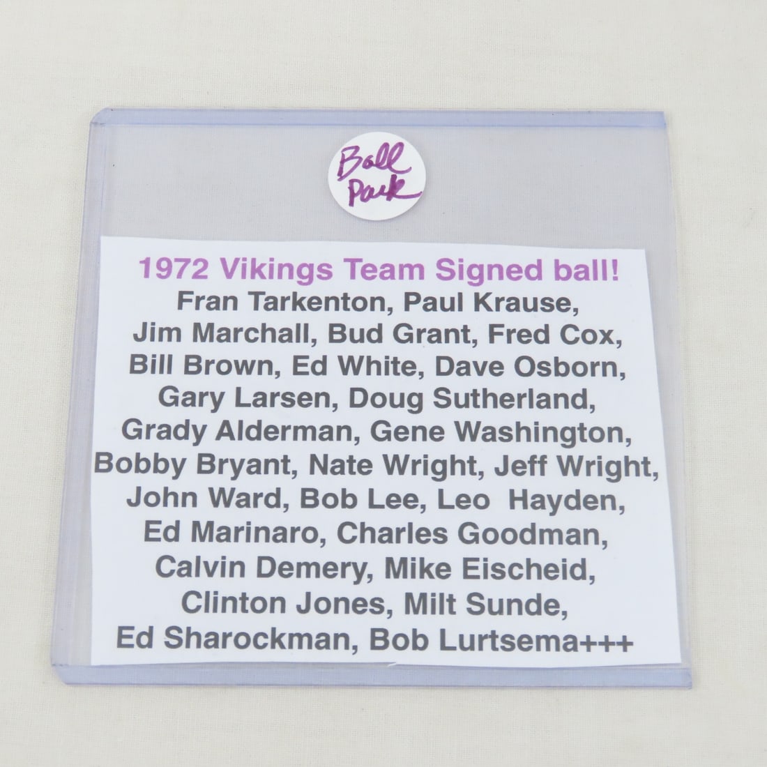 1972 MN Vikings Team Signed Football - 12