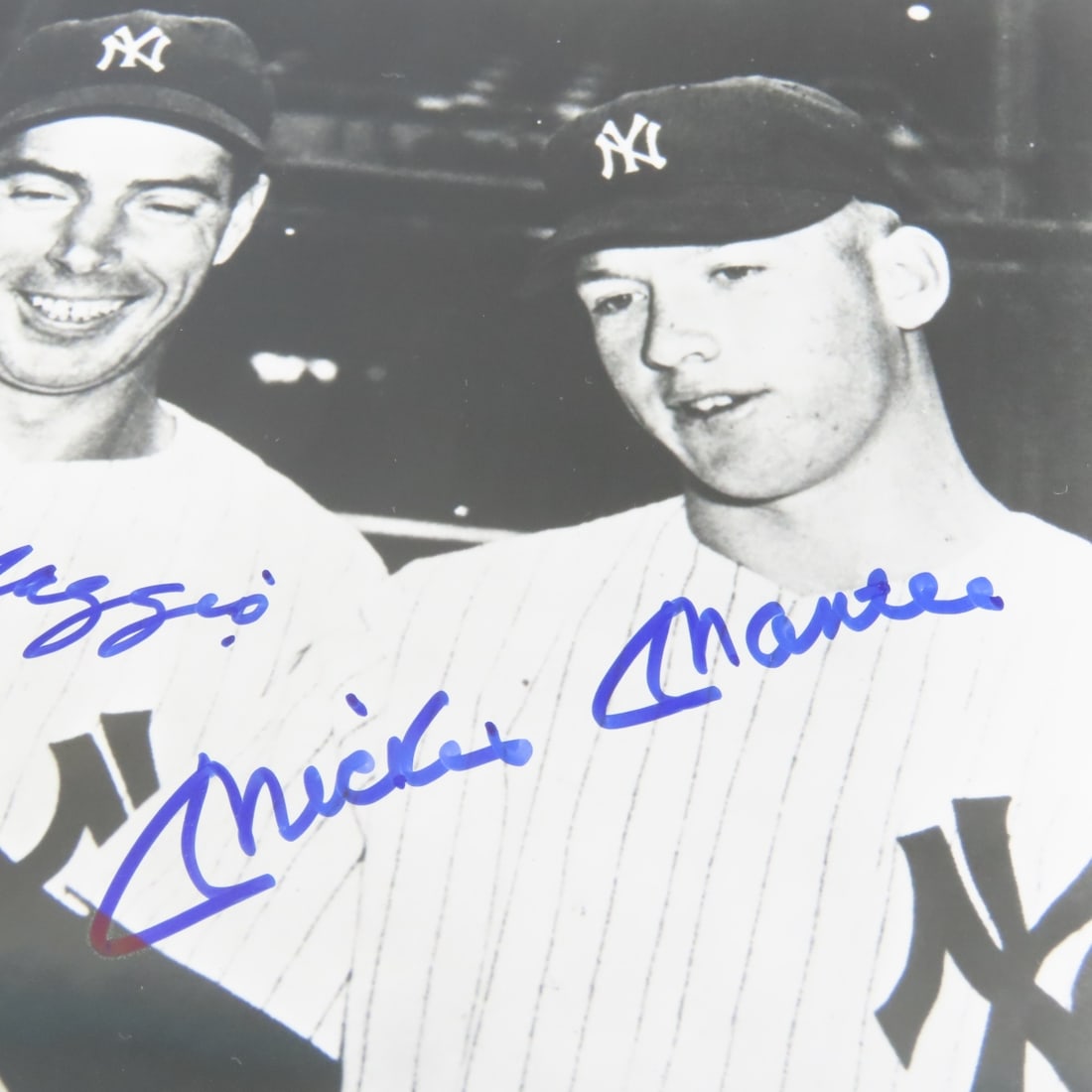 Joe DiMaggio And Mickey Mantle Autographed Photo - 4