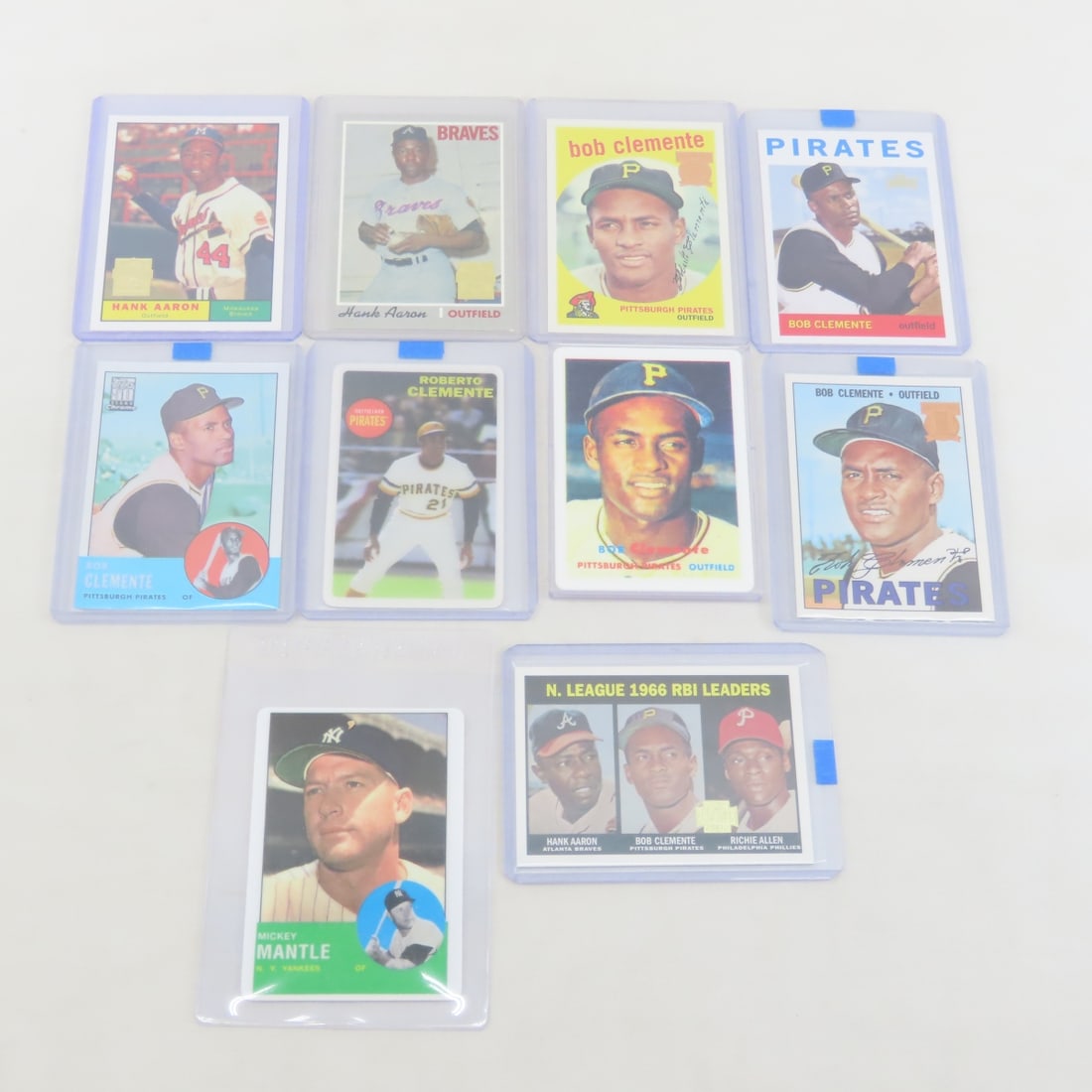 10 Topps Insert Cards Hank Aaron, Bob Clemente (1 of 20)