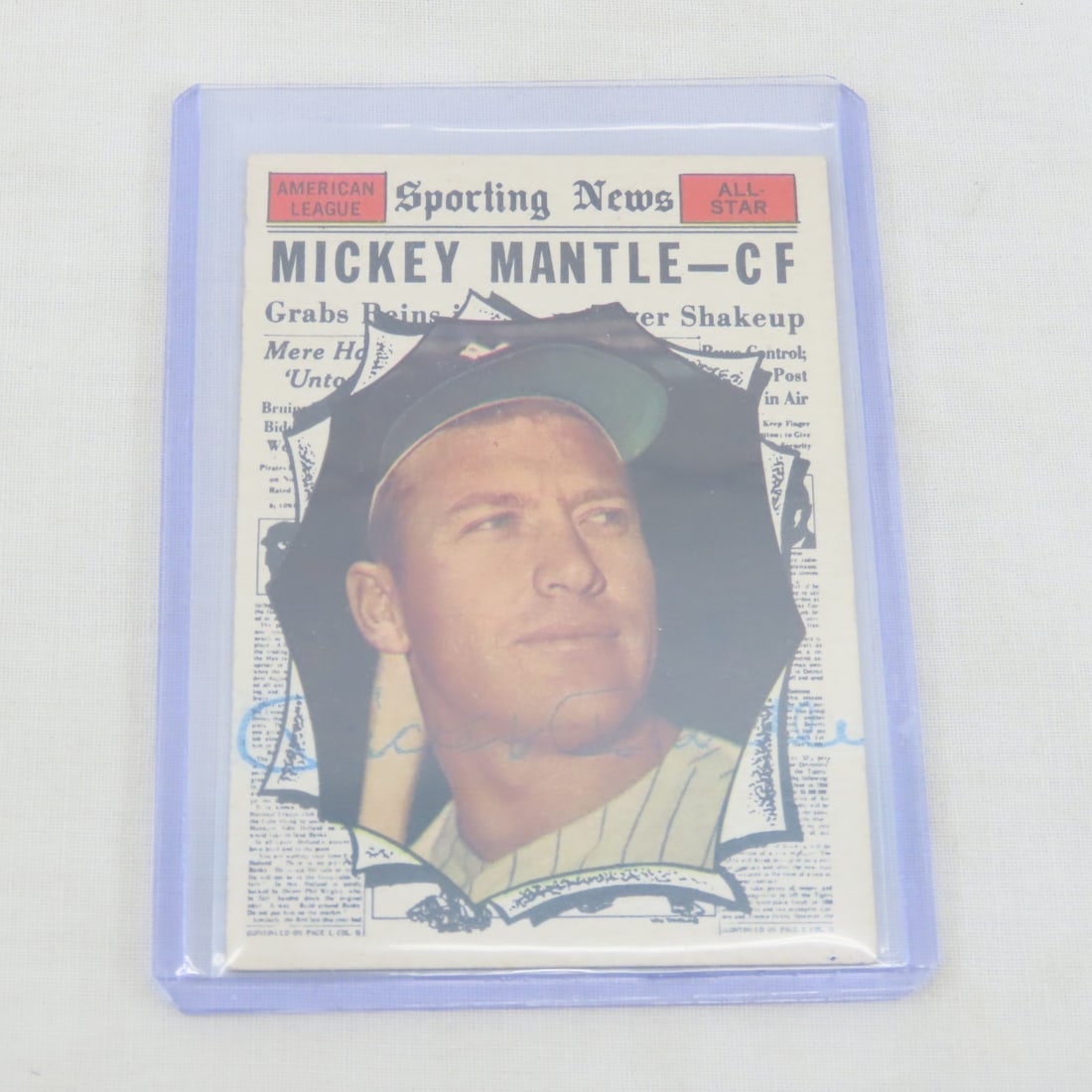 1961 Topps Mickey Mantle Baseball Card Autographed (1 of 3)