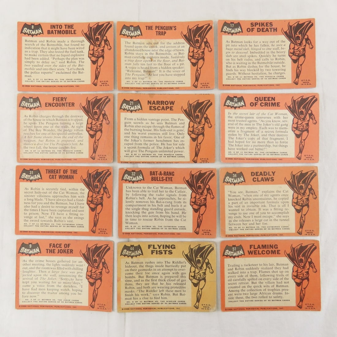 55 1966 Batman Trading Cards & 7 Green Lantern - 7