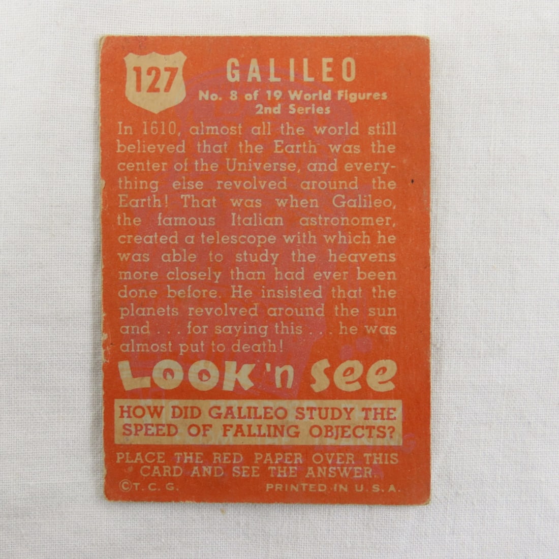 10 1952 Topps Look 'n See Trading Cards - 11