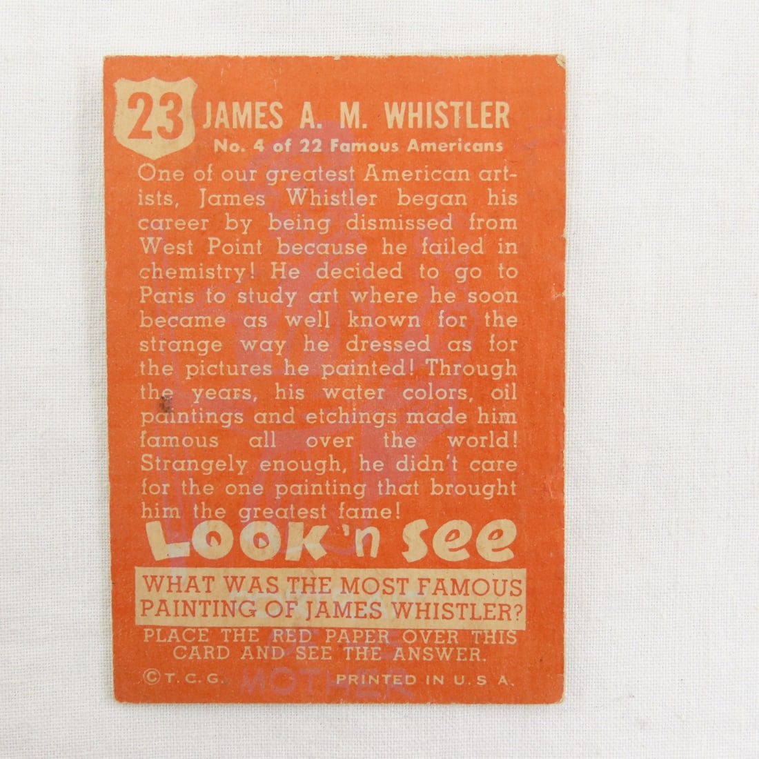 10 1952 Topps Look 'n See Trading Cards - 5