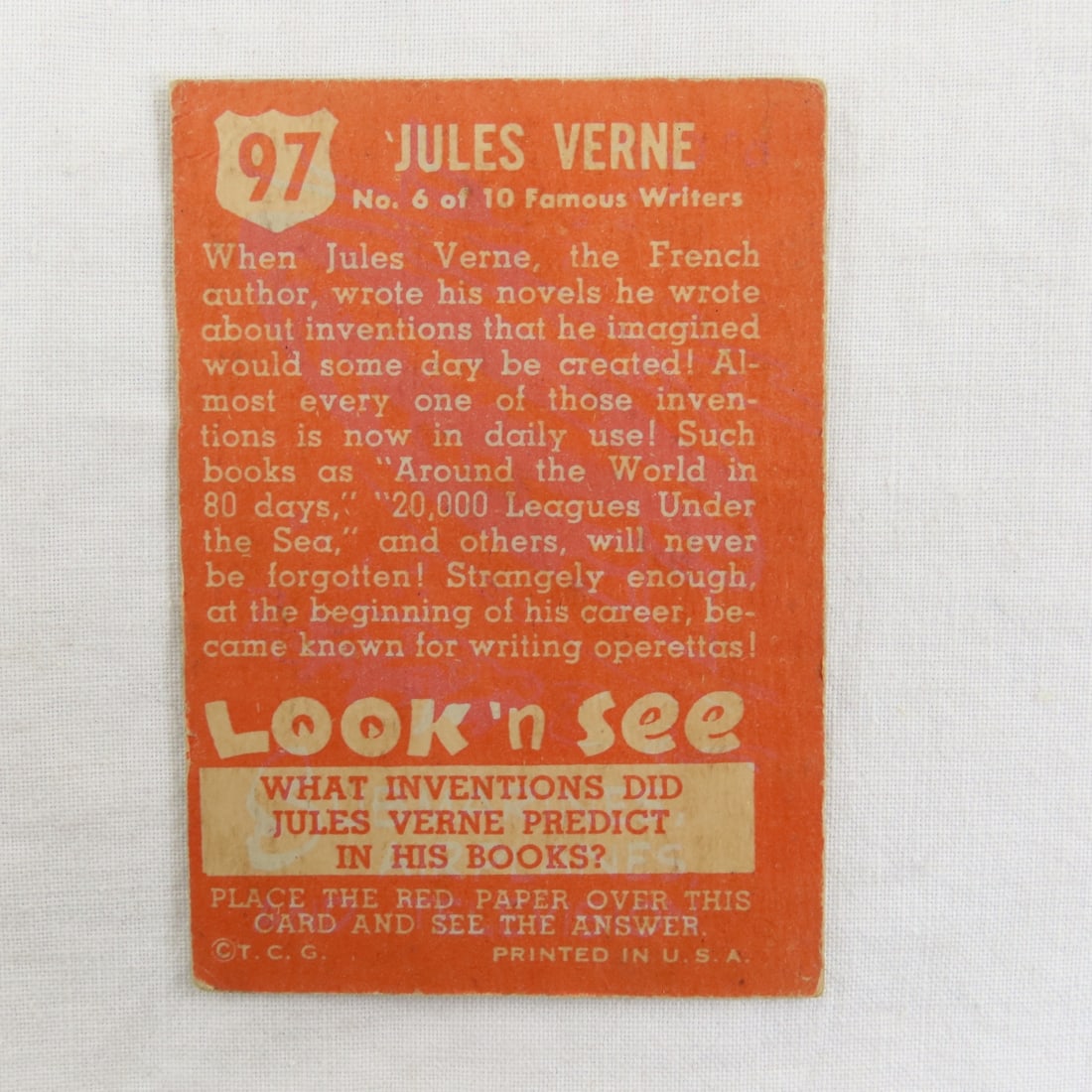 10 1952 Topps Look 'n See Trading Cards - 7