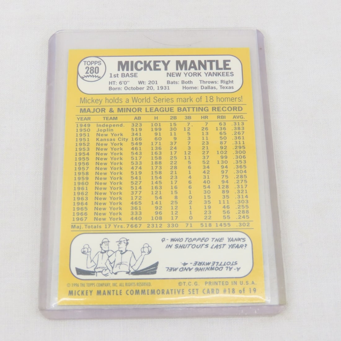 10 Topps Mickey Mantle Insert Cards - 3