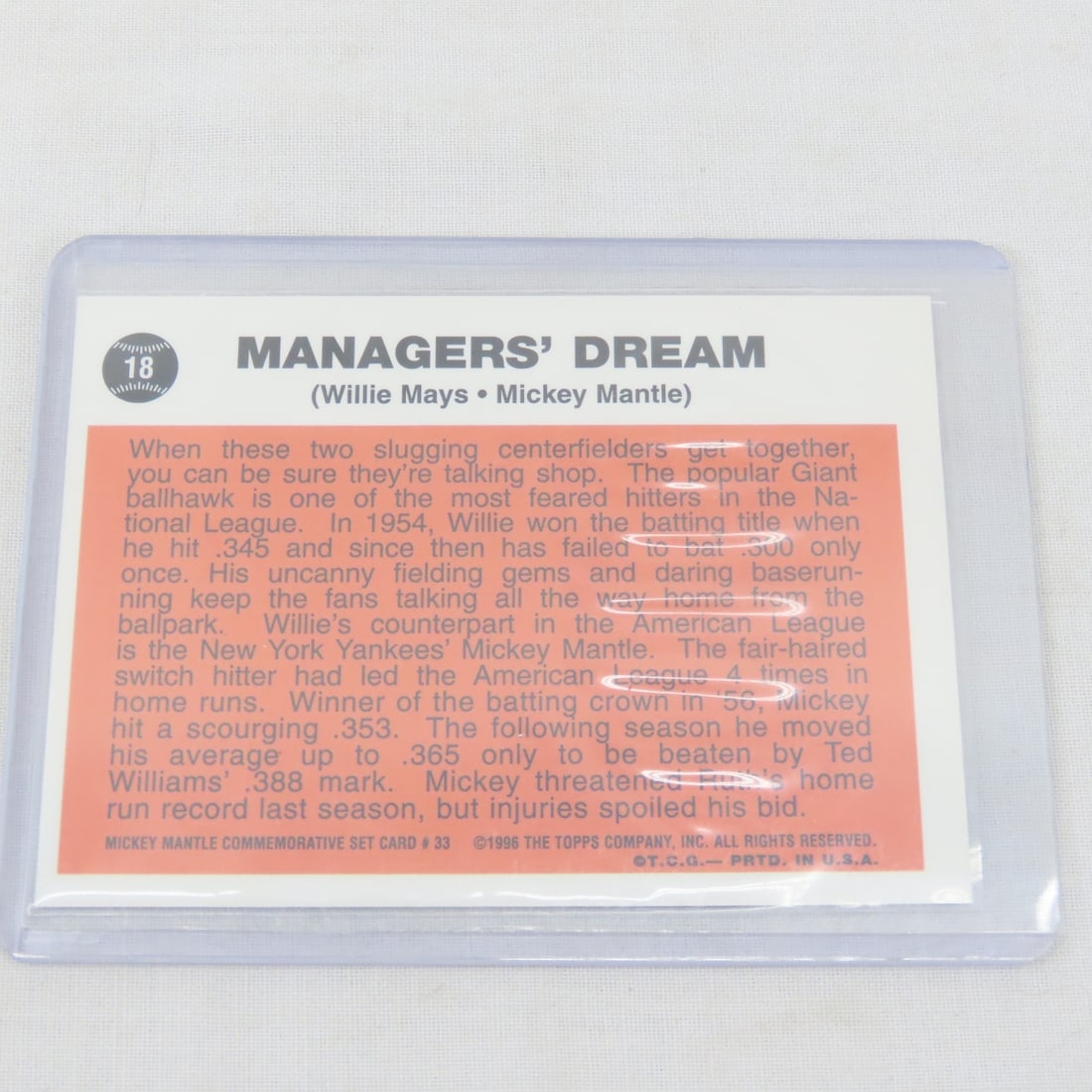 10 Topps Mickey Mantle Insert Cards - 5