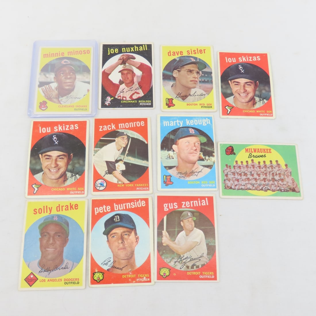 10 1959 Topps Baseball Cards With Stars (1 of 13)