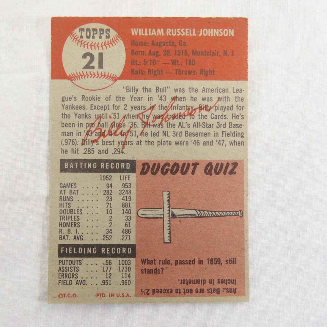 10 Sharp 1953 Topps Baseball Cards - 13