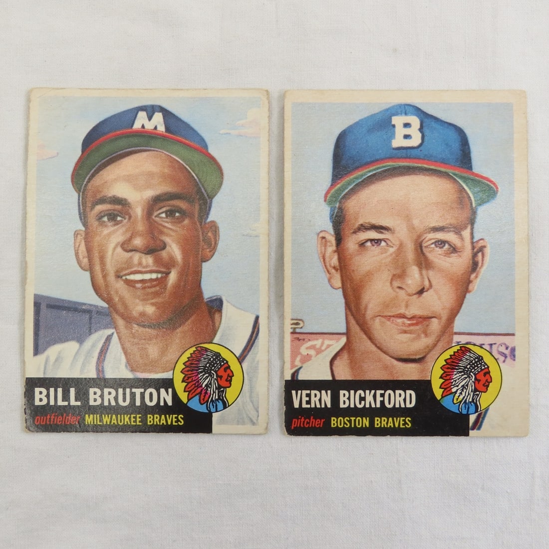 10 Sharp 1953 Topps Baseball Cards - 18