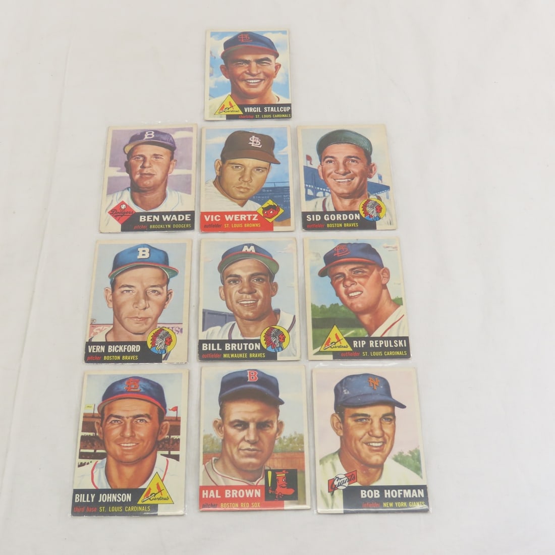 10 Sharp 1953 Topps Baseball Cards (1 of 19)