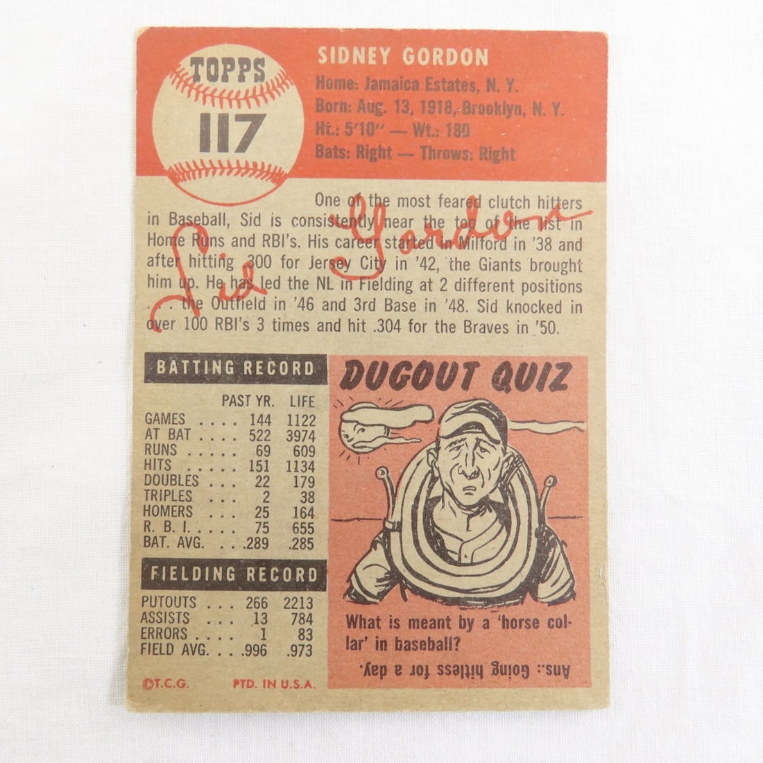 10 Sharp 1953 Topps Baseball Cards - 5