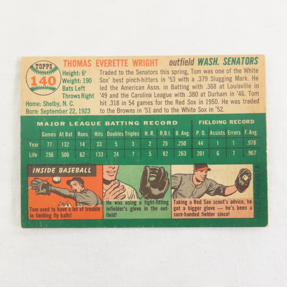 10 Sharp 1954 Topps Baseball Cards - 11