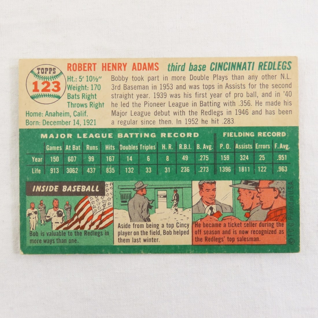 10 Sharp 1954 Topps Baseball Cards - 13