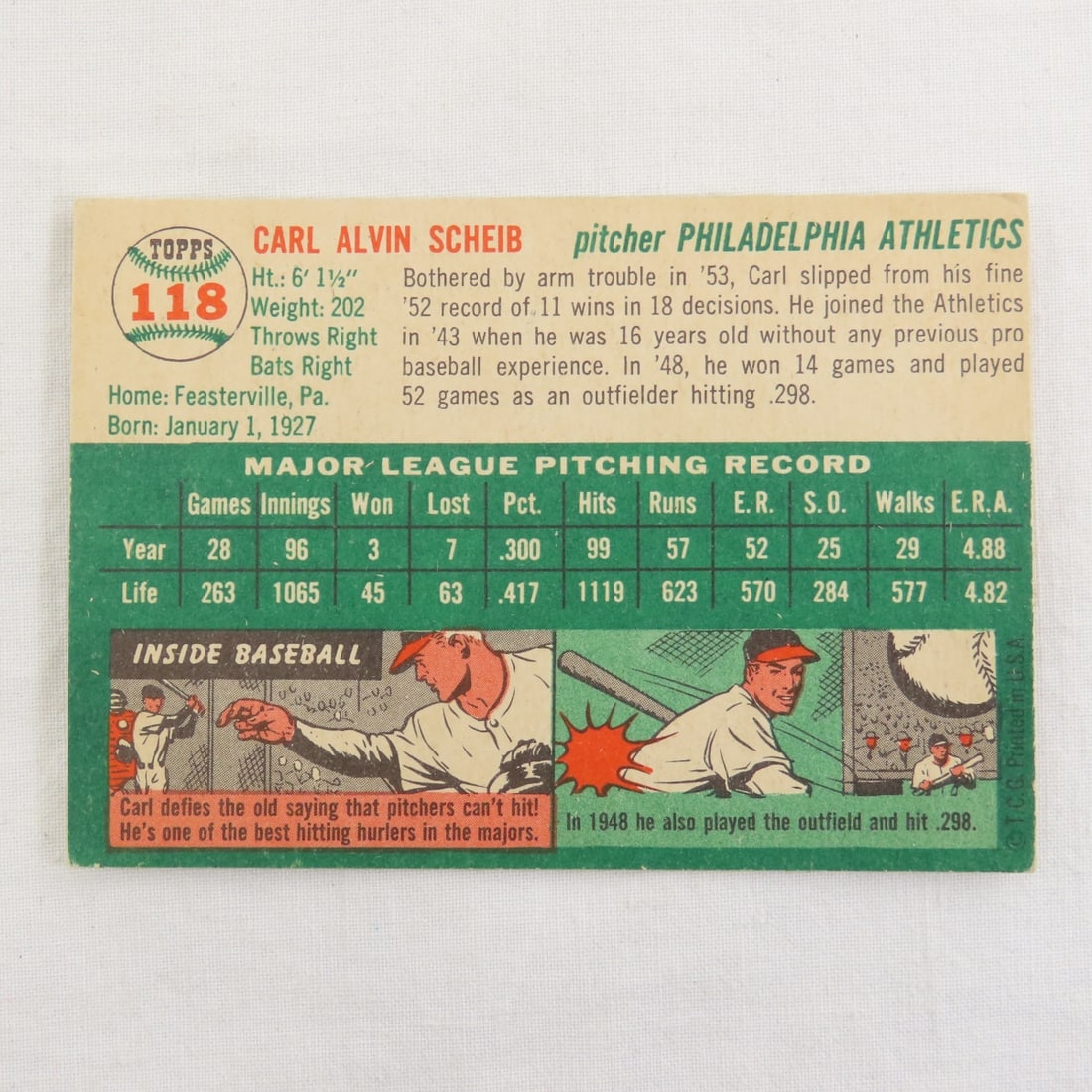 10 Sharp 1954 Topps Baseball Cards - 15