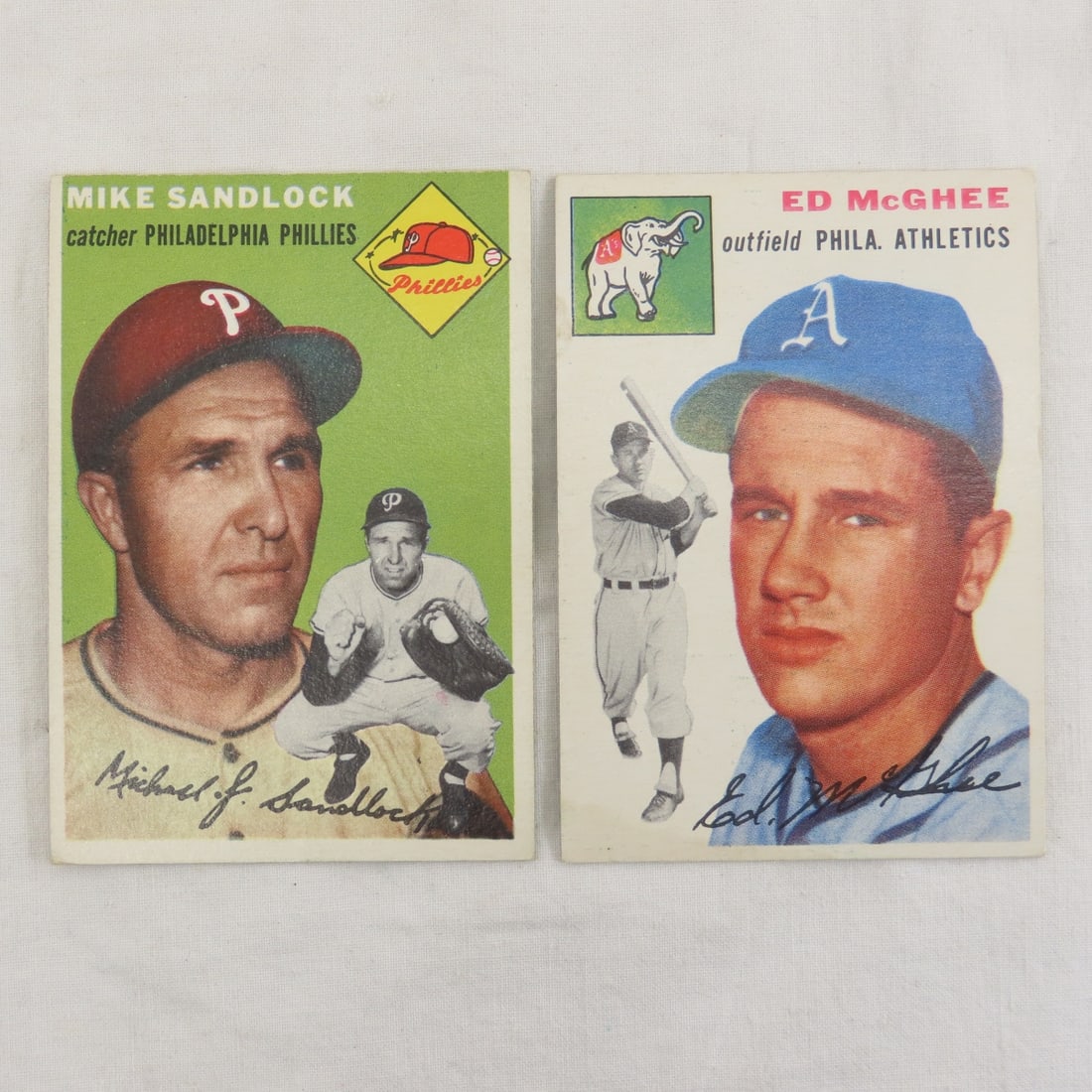 10 Sharp 1954 Topps Baseball Cards - 18