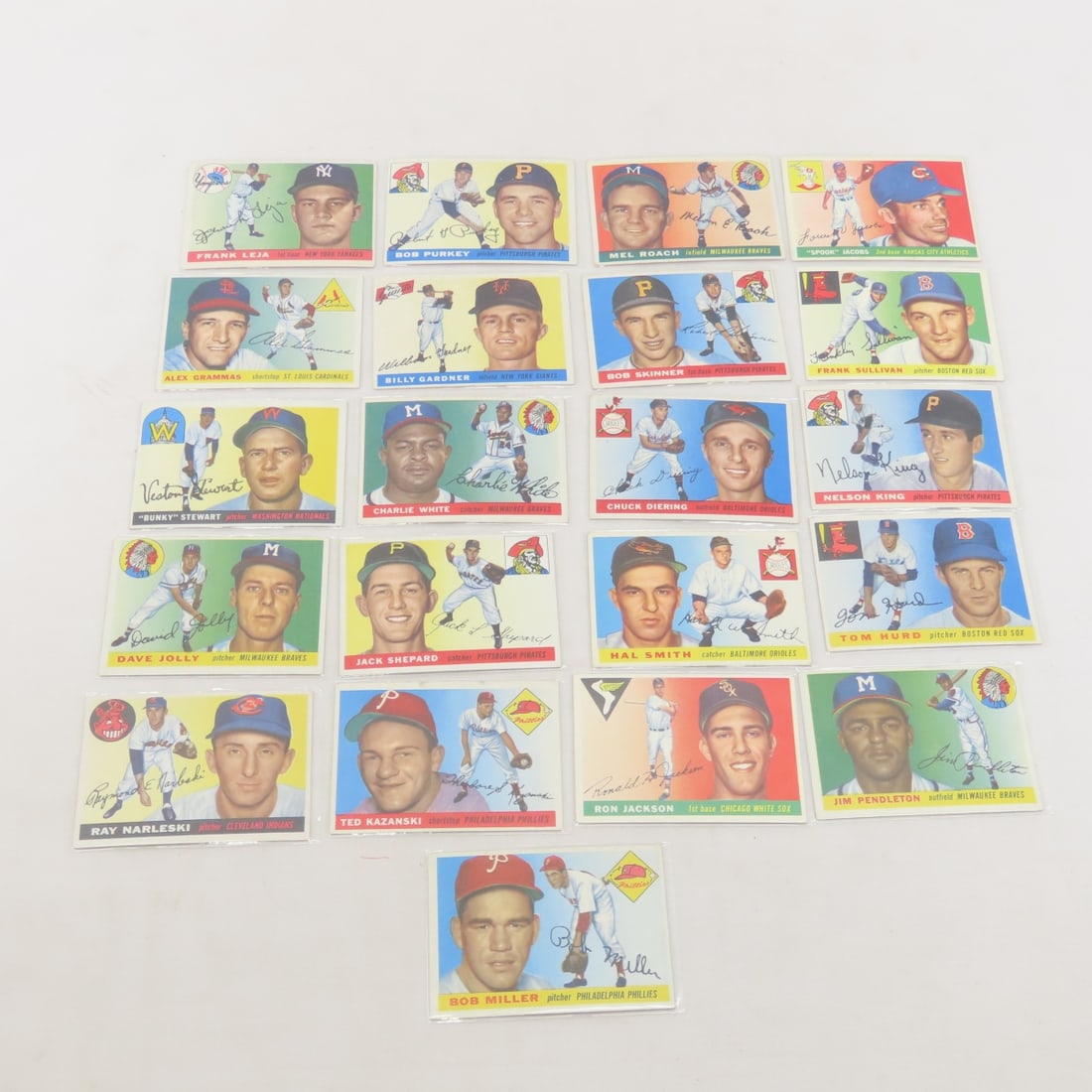 21 Sharp 1955 Topps Baseball Cards (1 of 13)