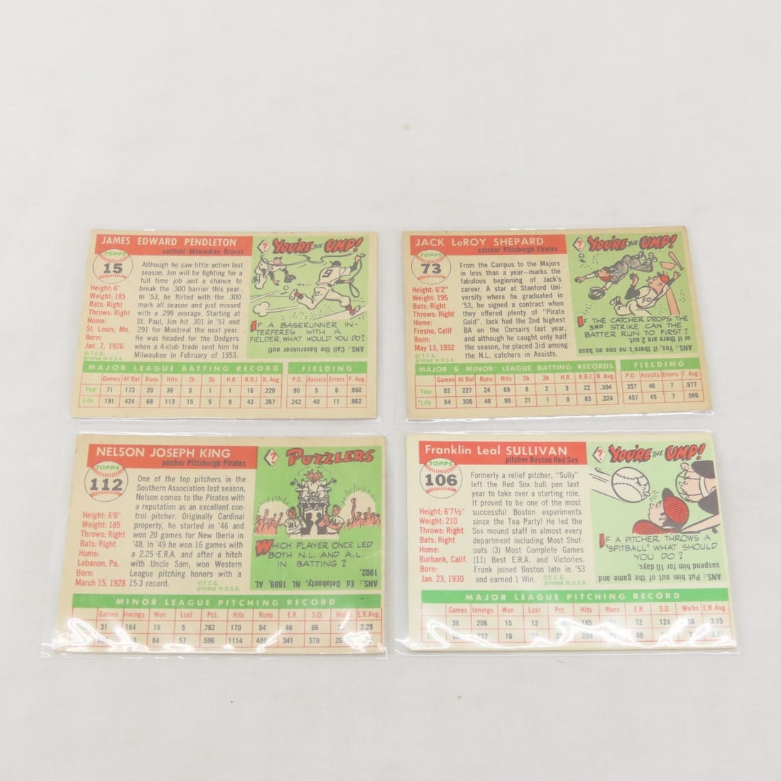 21 Sharp 1955 Topps Baseball Cards - 3