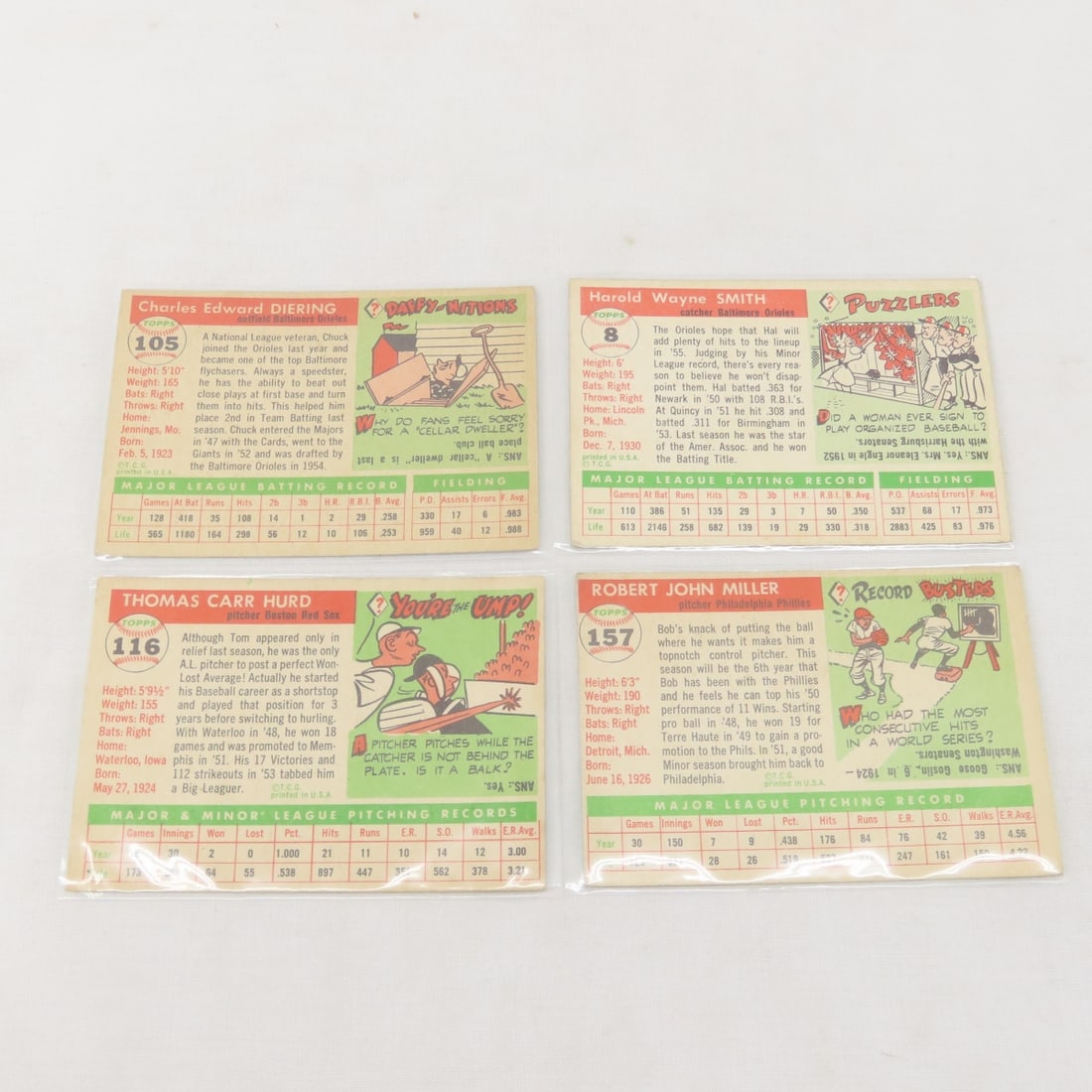 21 Sharp 1955 Topps Baseball Cards - 9