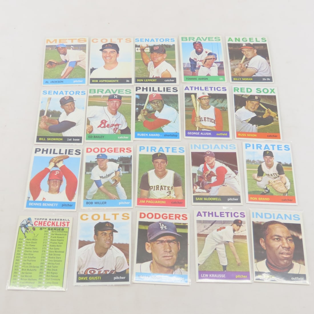 20 Sharp 1964 Topps Baseball Cards W/High #S (1 of 11)