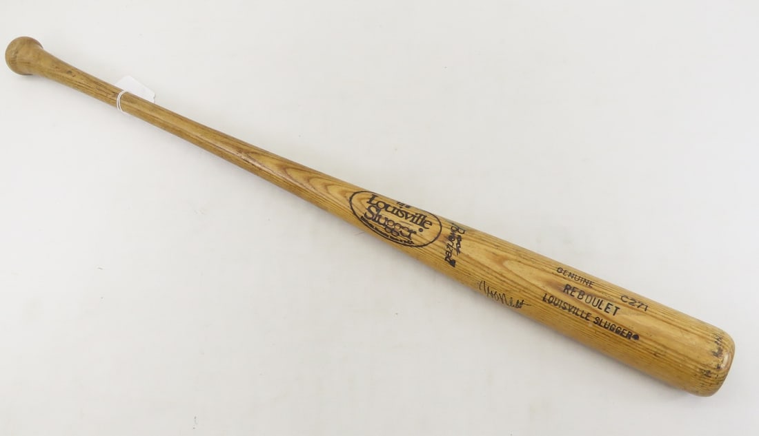 Game Used Autographed Jeff Reboulet Baseball Bat (1 of 8)