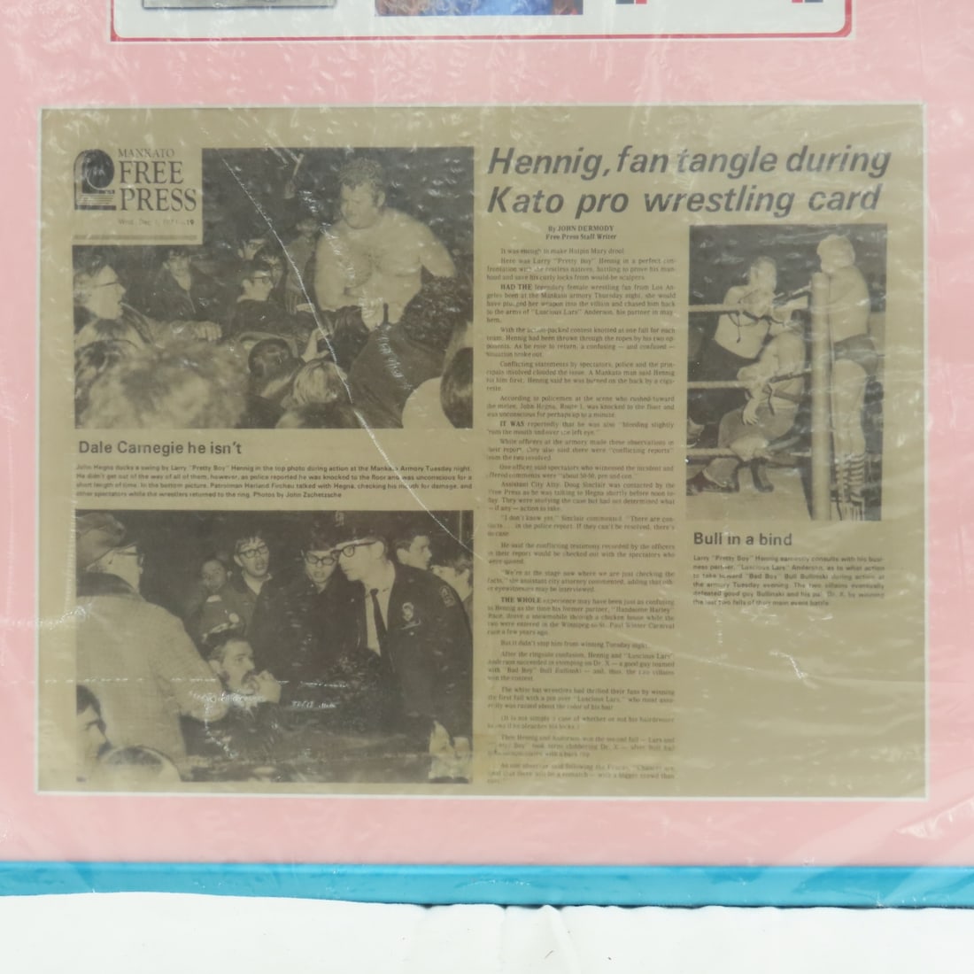 Larry Hennig, Crusher, Bruiser Framed Memorabilia - 12