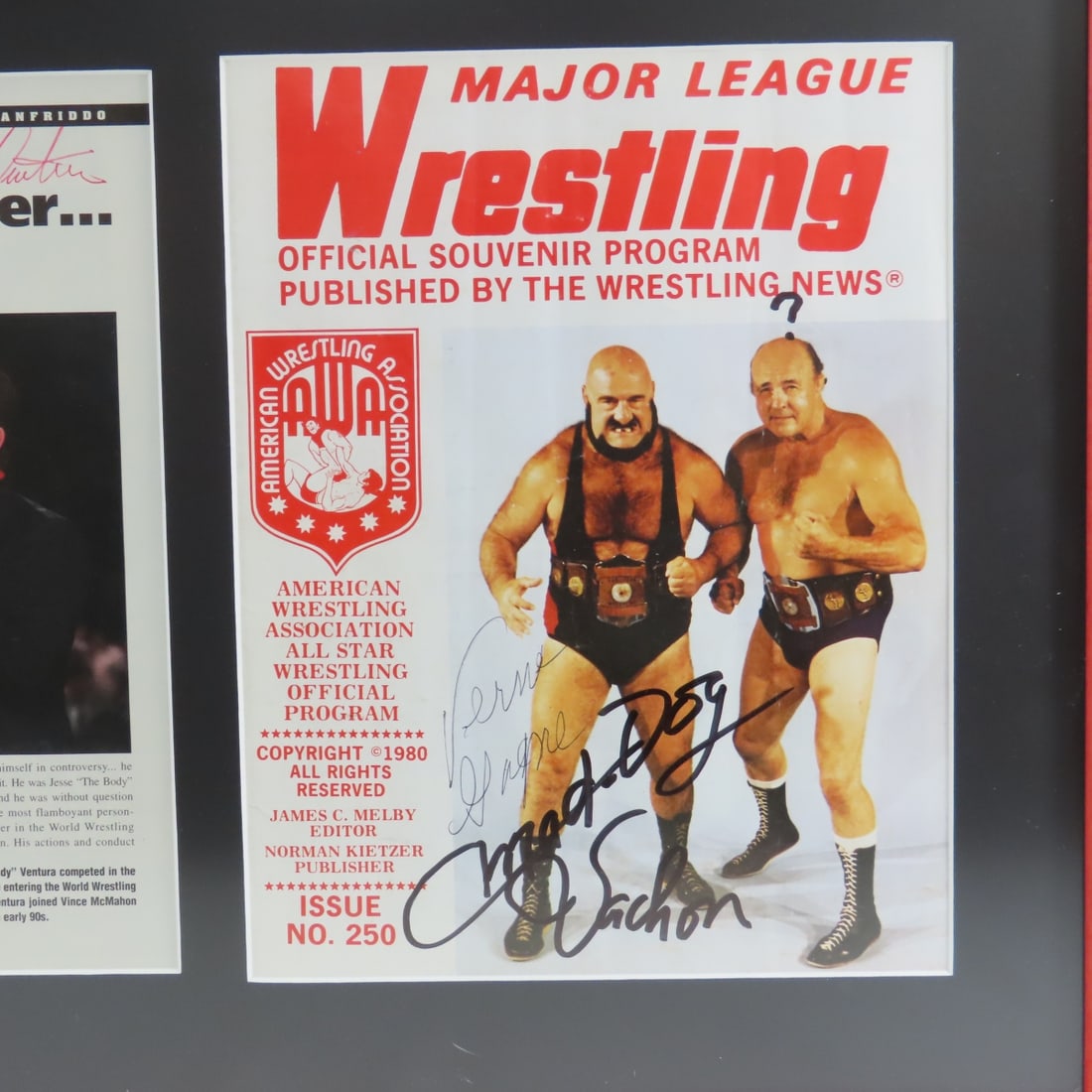 Signed AWA Wrestling Photos, Mad Dog, The Claw - 5