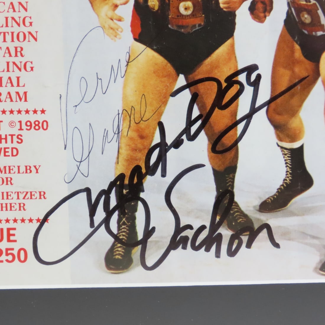 Signed AWA Wrestling Photos, Mad Dog, The Claw - 6