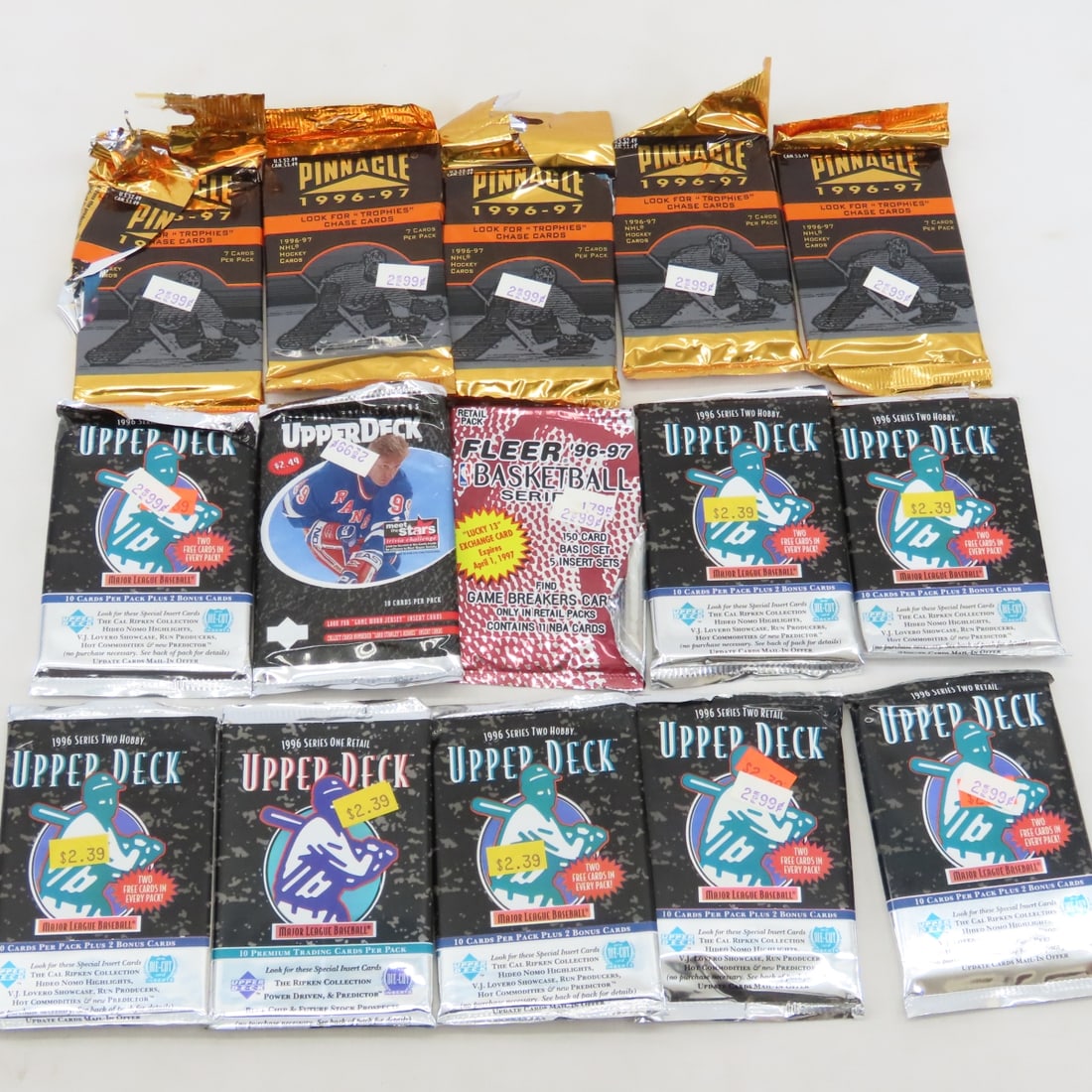 35 Pounds Cut Open 1990's Mixed Sports Card Packs - 5