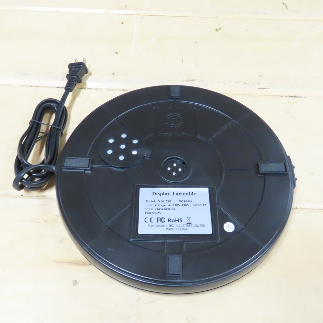 10 Black NAL250 Rotating 10" Display Stand w/LED - 3