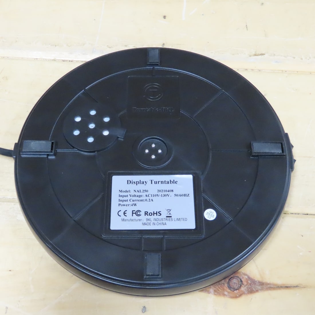 10 Black NAL250 Rotating 10" Display Stand w/LED - 5