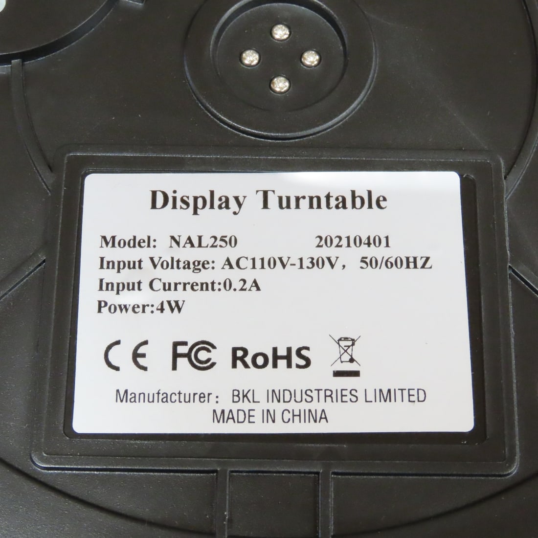 10 Mixed NAL250 Rotating 10" Display Stand w/LED - 6