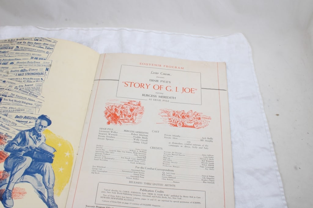 1945 WW2 Ernie Pyle Program, '87 Baseball Stamp - 7