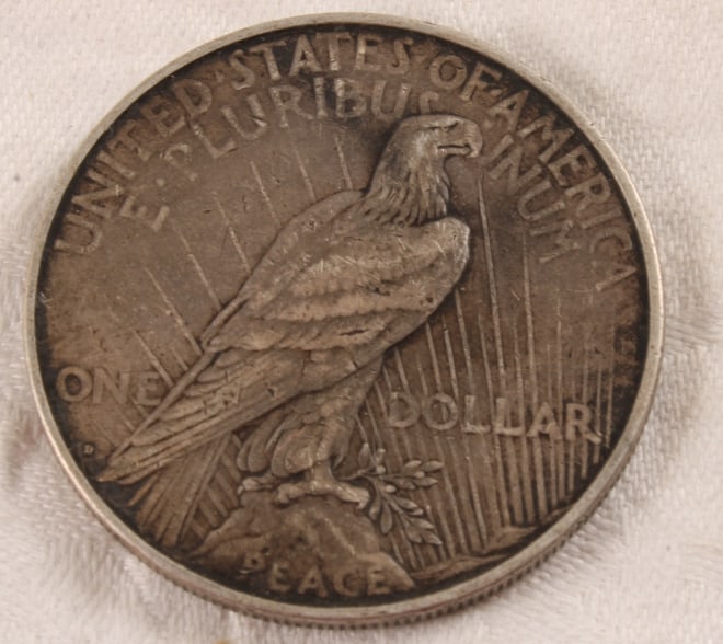 1923 D Peace Silver Dollar - 3