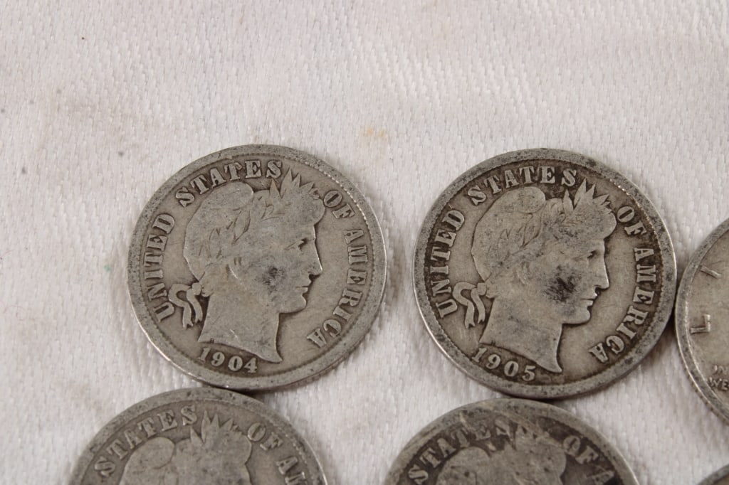 9 Silver Dimes - 2