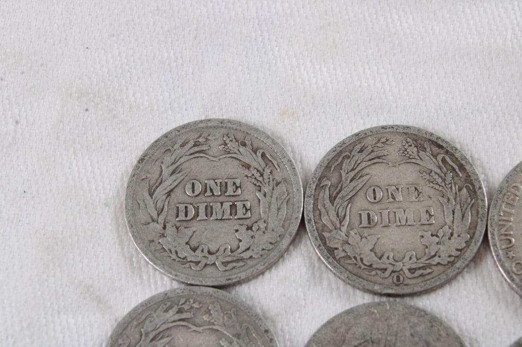 9 Silver Dimes - 7