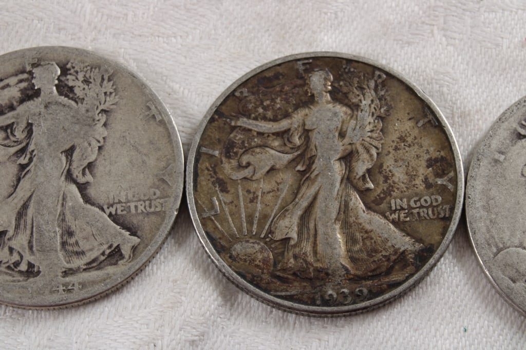 3 Walking Liberty Silver Half Dollars - 3