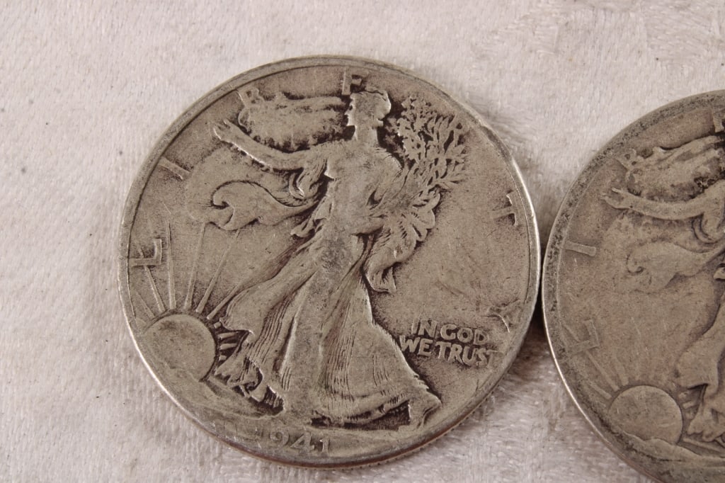 3 Walking Liberty Silver Half Dollars - 2