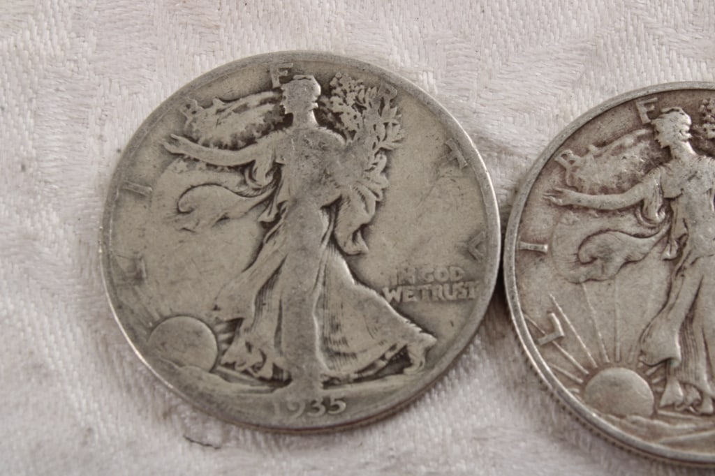 3 Walking Liberty Silver Half Dollars - 2