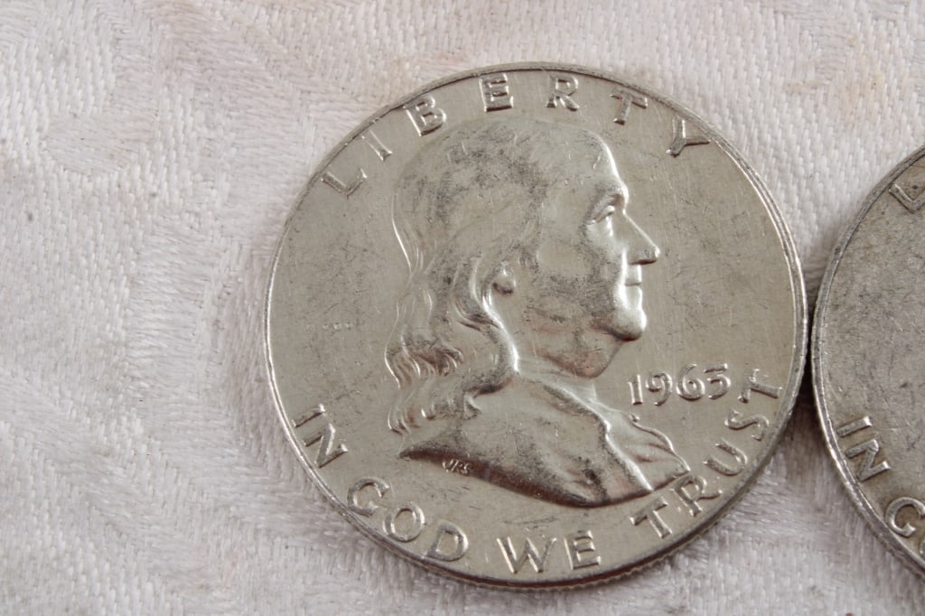3 Franklin Silver Half Dollars - 2