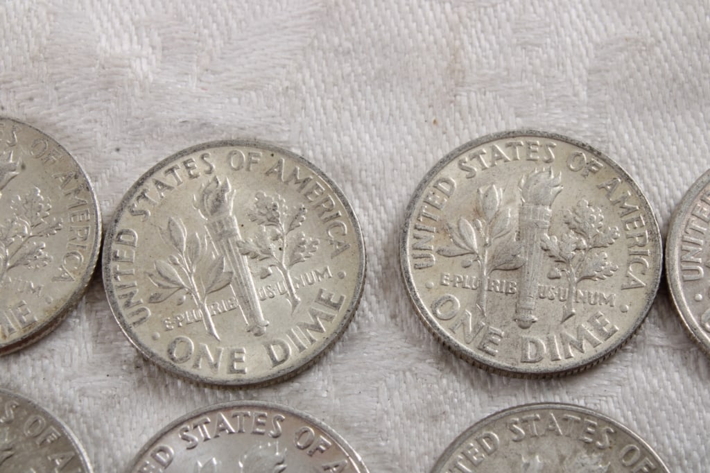10 Roosevelt Silver Dimes - 10