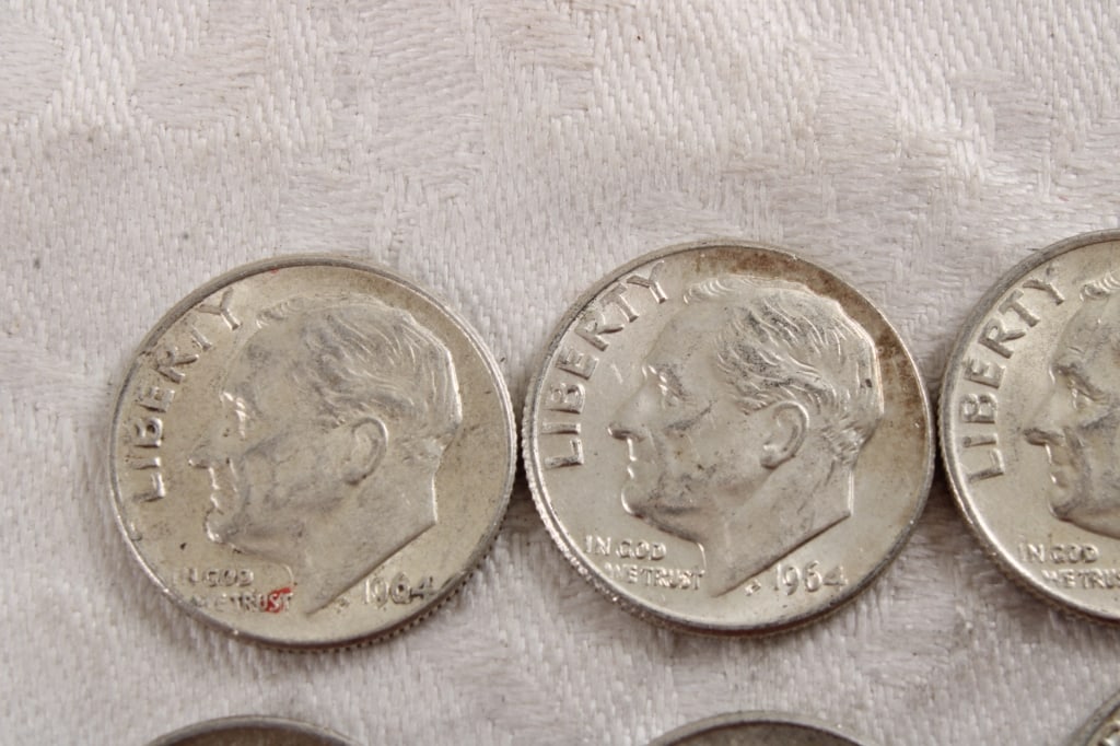 10 Roosevelt Silver Dimes - 2