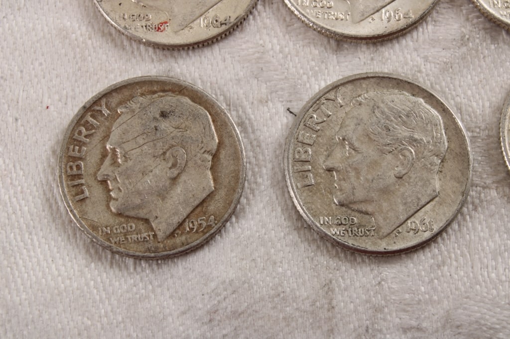 10 Roosevelt Silver Dimes - 3