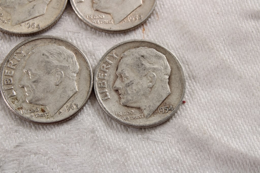 10 Roosevelt Silver Dimes - 7