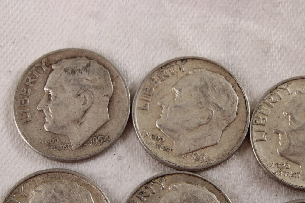10 Roosevelt Silver Dimes - 2