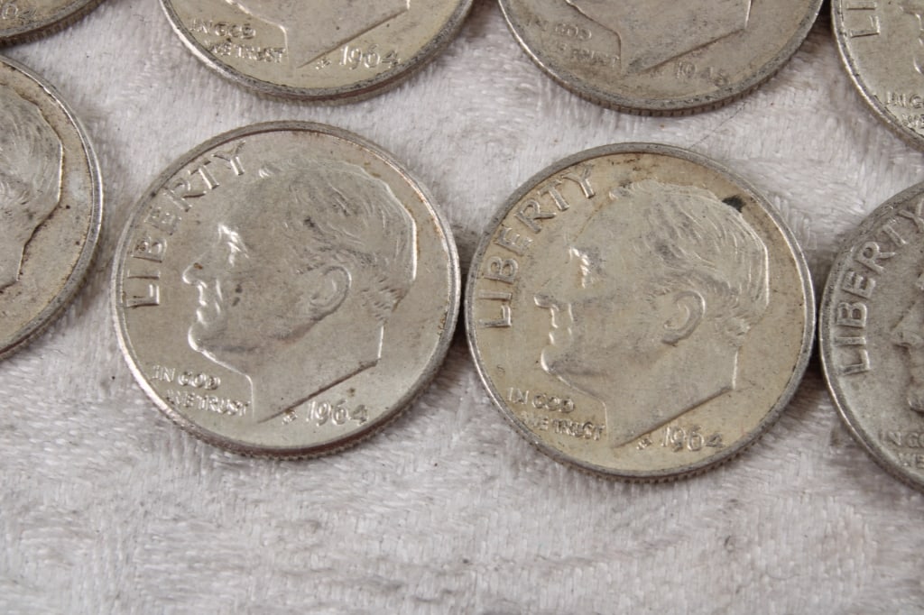 10 Roosevelt Silver Dimes - 5