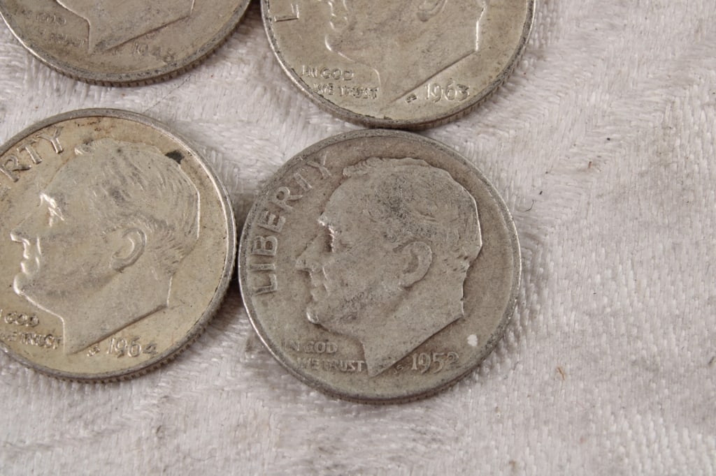 10 Roosevelt Silver Dimes - 7